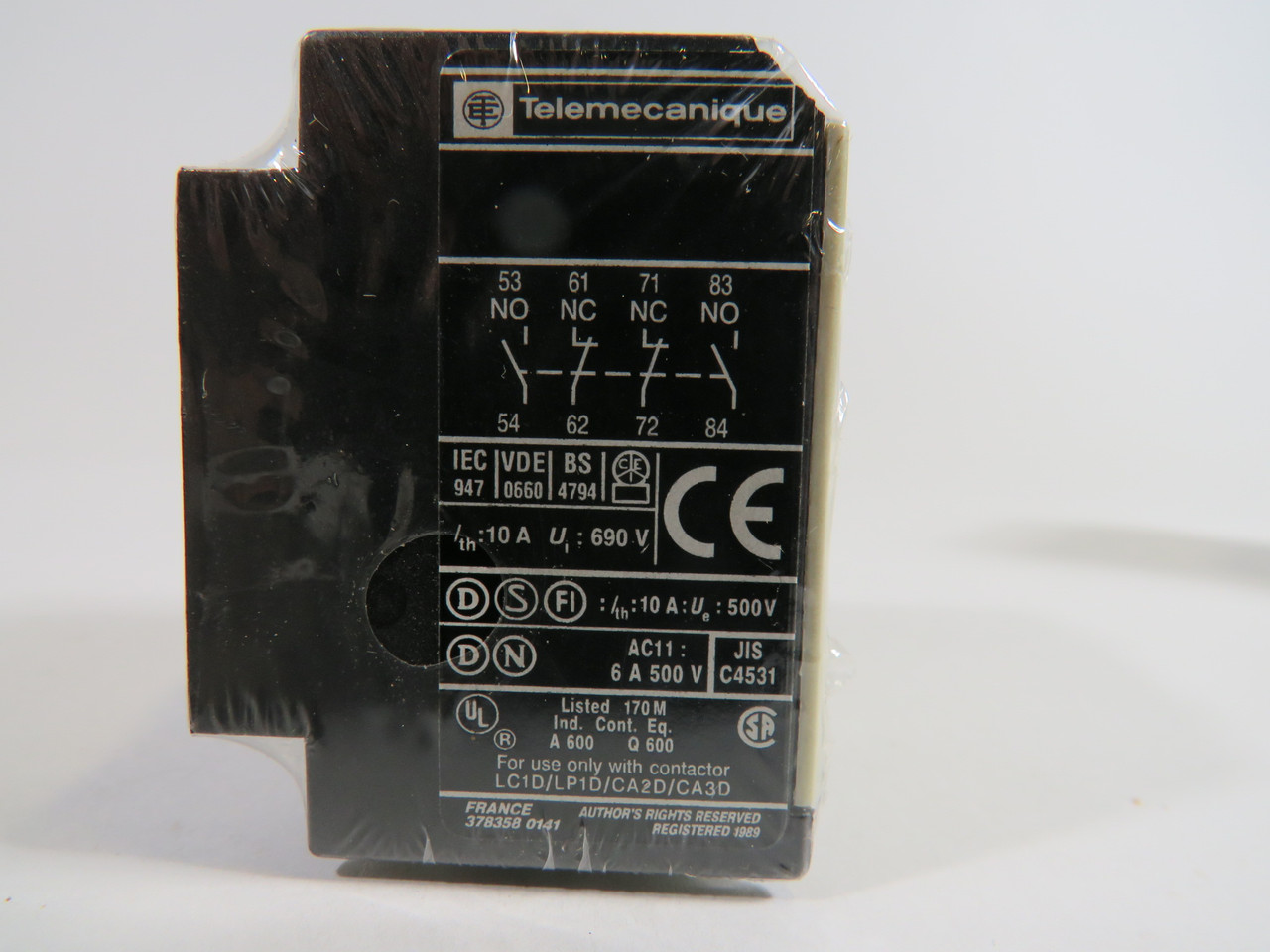 Telemecanique LA1-DN22 Auxiliary Contact Block ! NEW !