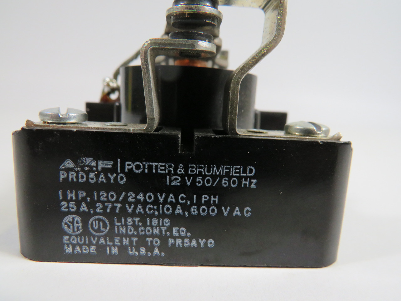 Potter & Brumfield PRD-5AY0-12 Relay 12V 50/60Hz MISSING PARTS USED