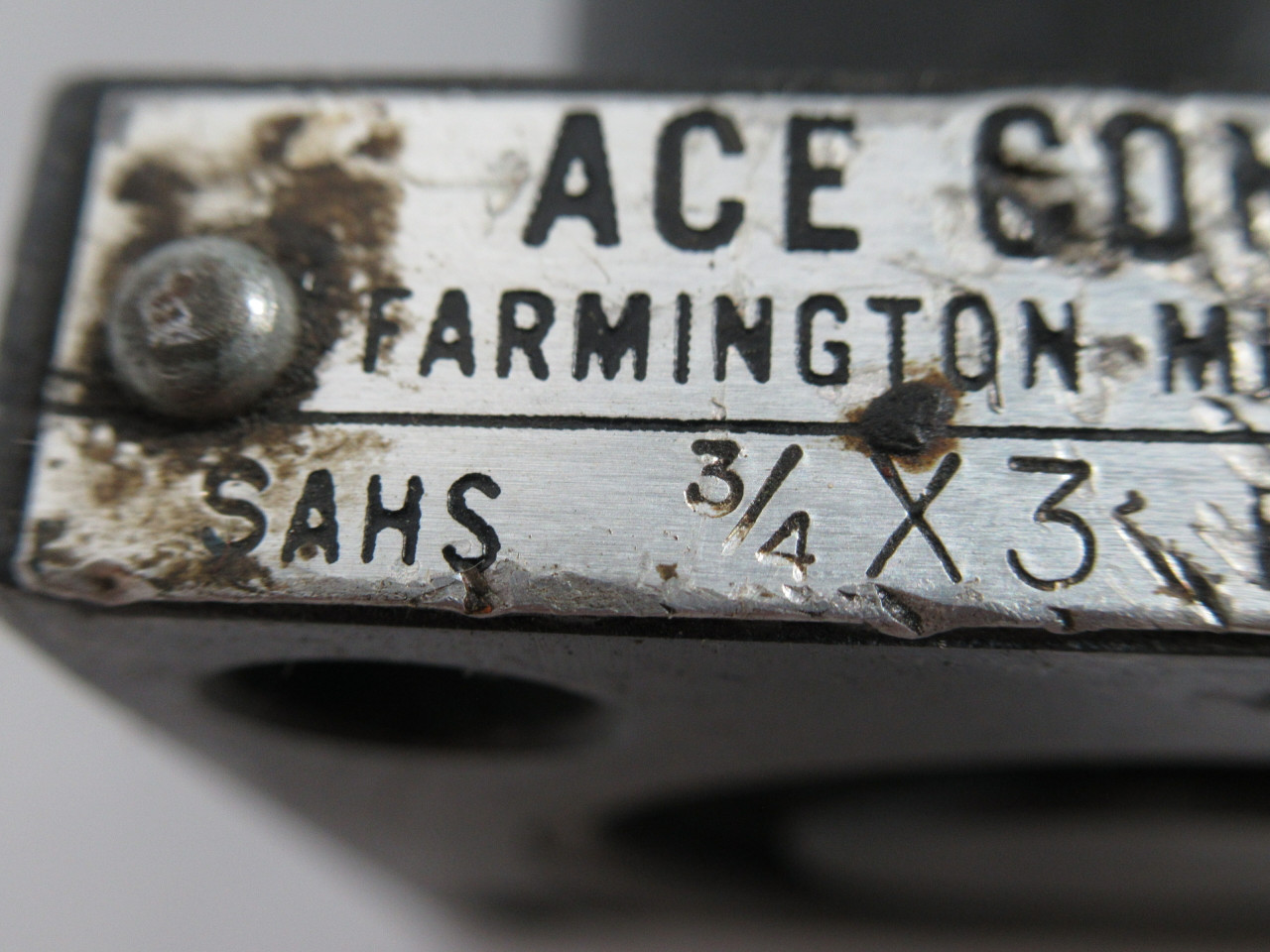 Ace Controls SAHS-3/4X3R Shock Absorber 3/4"Bore 3"Stroke Missing Screw USED