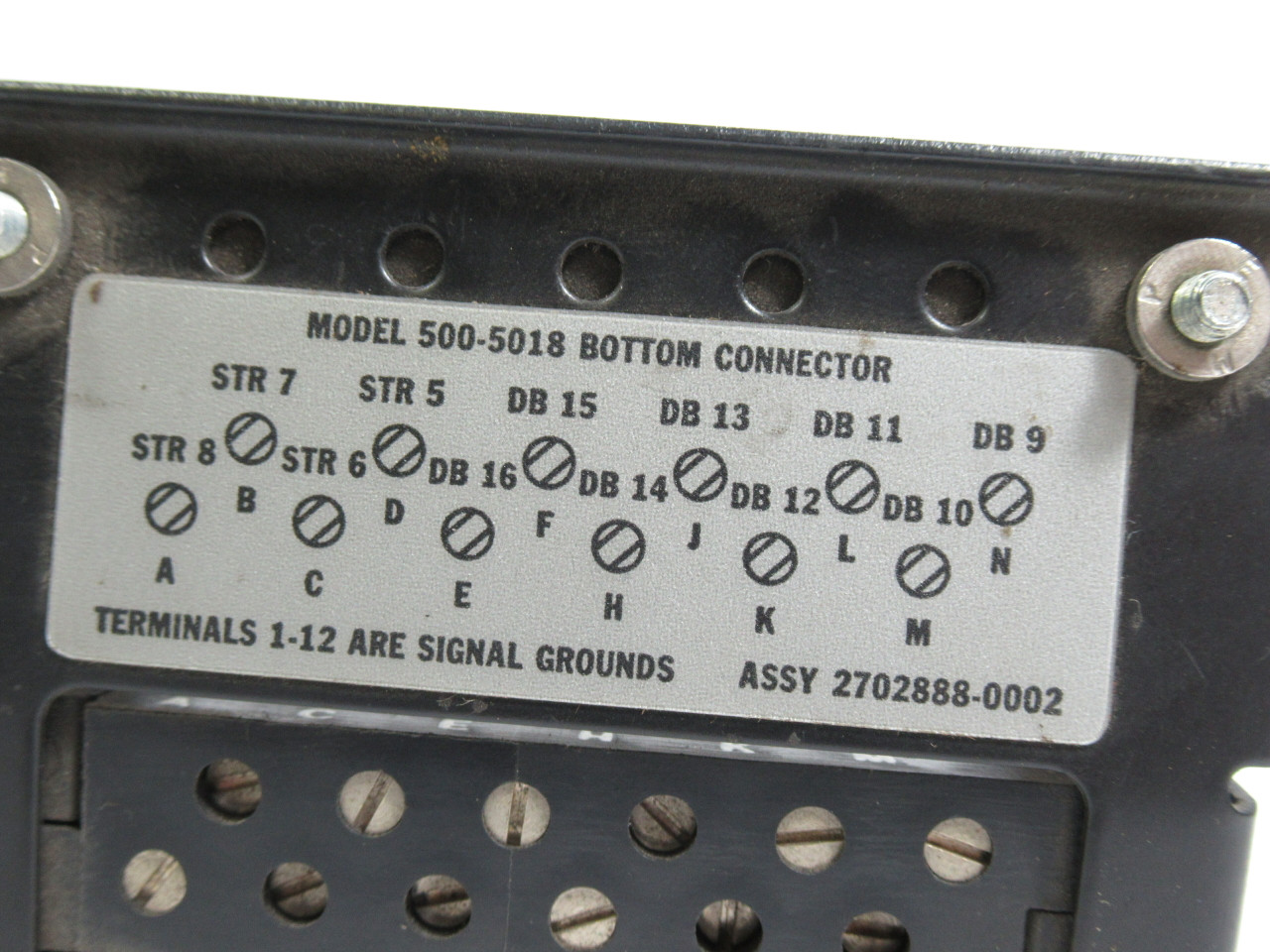 Siemens 2702888-0002 Bottom Connector for Texas Instruments 500-5018 USED