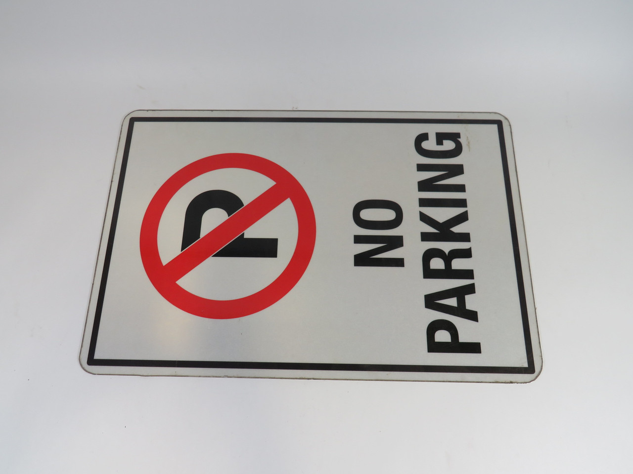 Price No Parking Sign 18x12" Cosmetic Damage USED