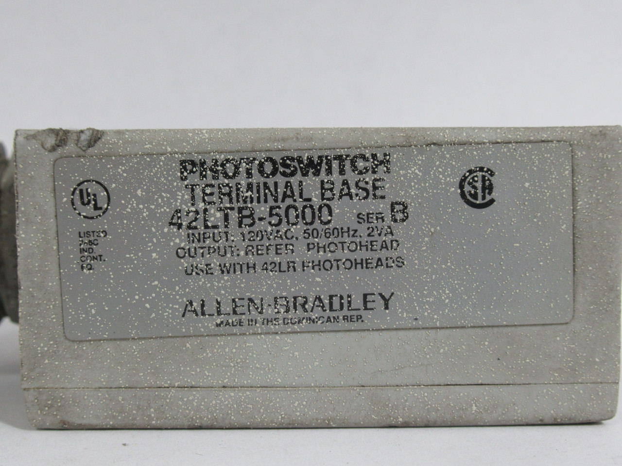 Allen-Bradley 42LTB-5000 Series B Terminal Base *Cosmetic Damage* USED