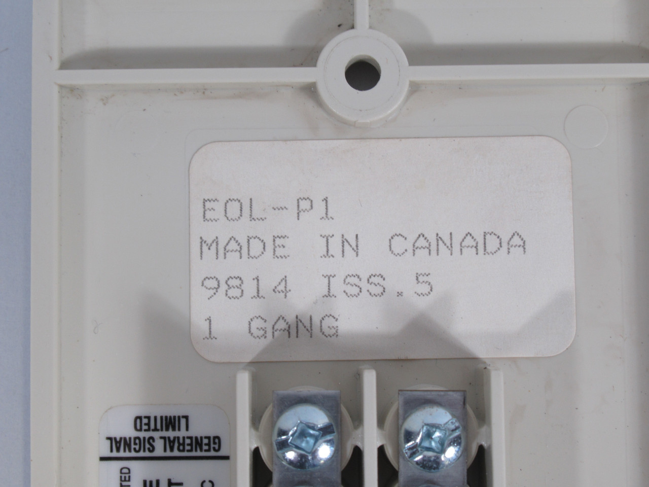 Edwards EOL-P1 End-of-Line Resistor Unit *Shelf Wear, Missing Hardware* NWB