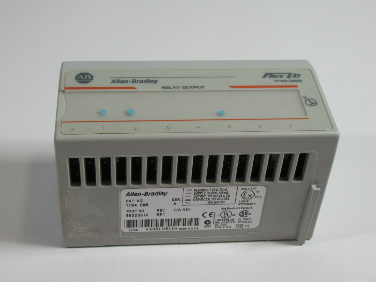 Allen-Bradley 1794-OW8 SER A Flex I/O – 8-Point Relay Output Module (New Factory Sealed)