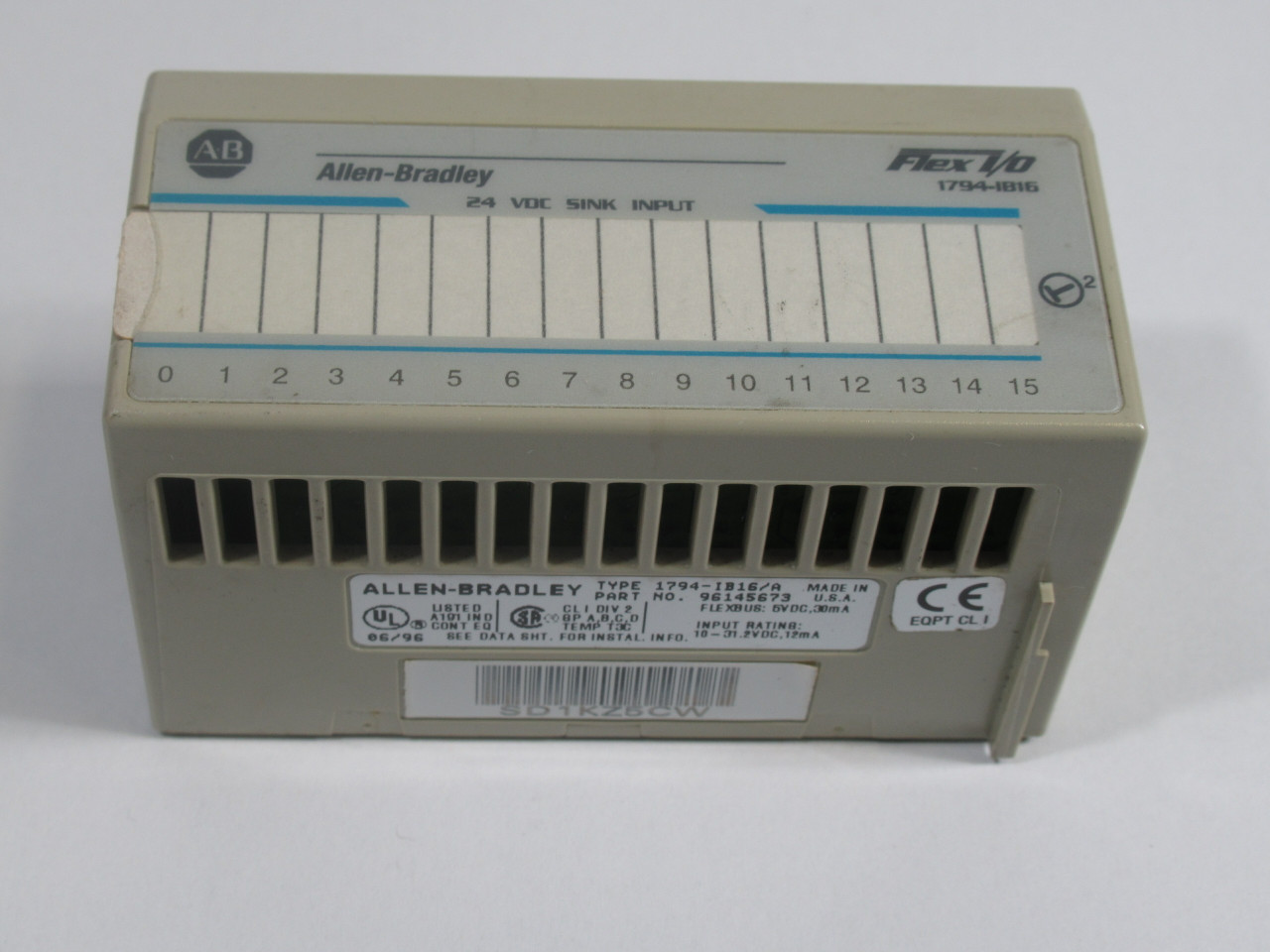 Allen-Bradley 1794-IB16/A Flex I/O 24VDC Sink Input 96145673 USED