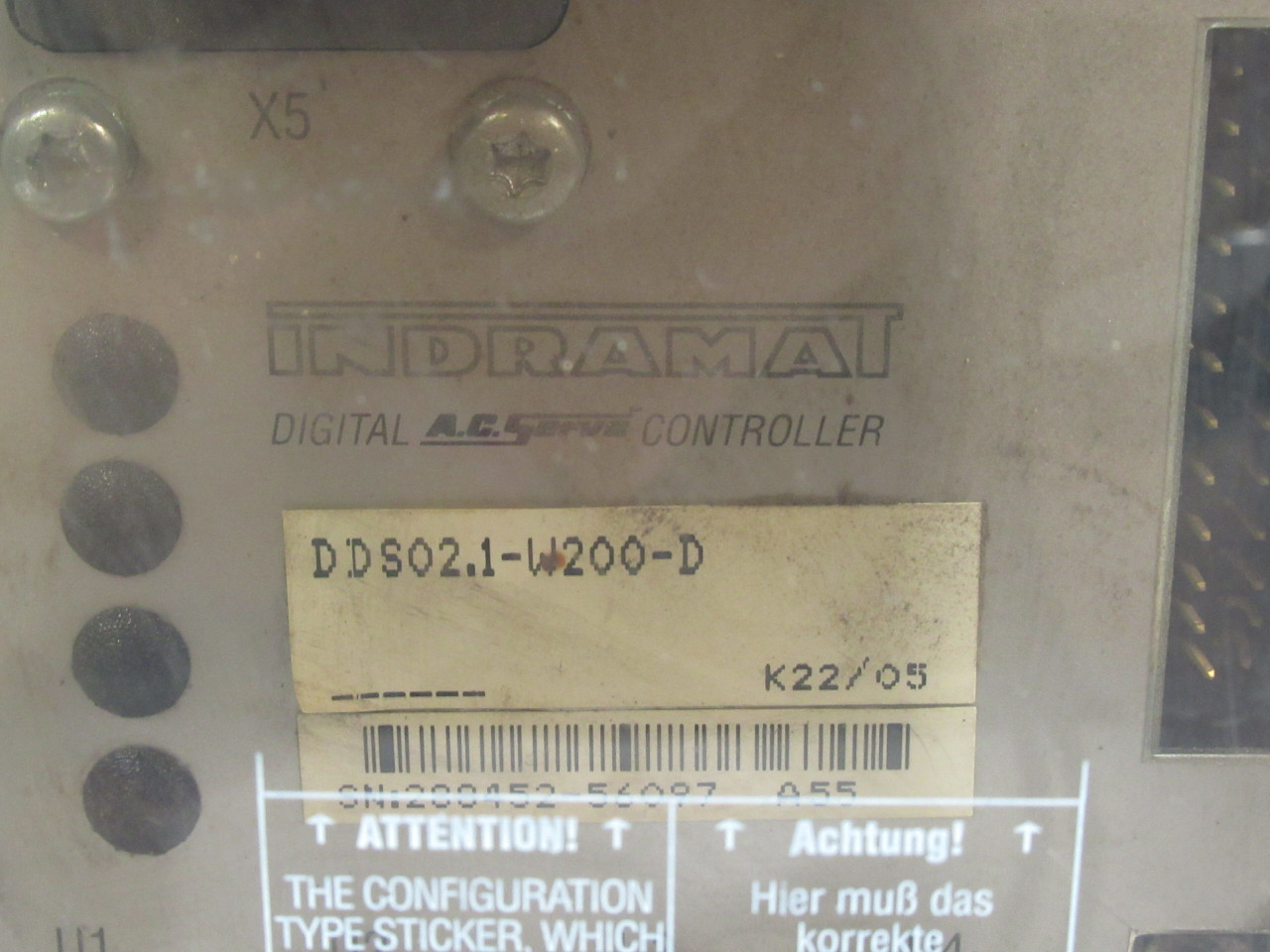 Indramat DDS02.1-W200-D Digital AC Controller C/W DSS 1.3 USED