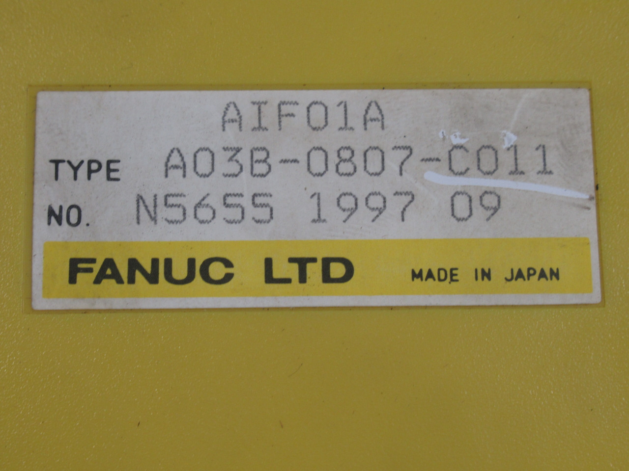 Fanuc A03B-0807-C011 I/O Interface Module 24VDC Missing Piece USED