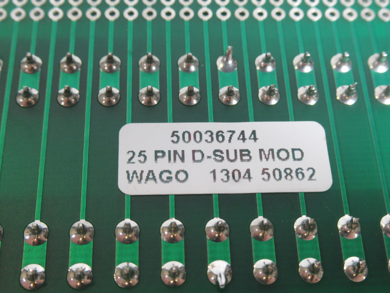 Wago 50036744 25-Pin D-Sub Male Connector Module *No Housing* USED