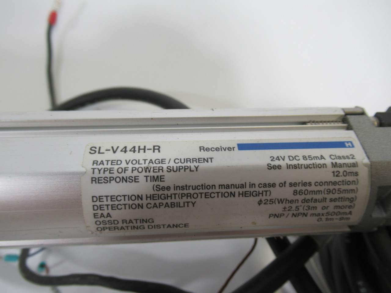 Keyence SL-V44H Light Curtain 44-Beam Transmitter/Receiver *Cut Cables* USED