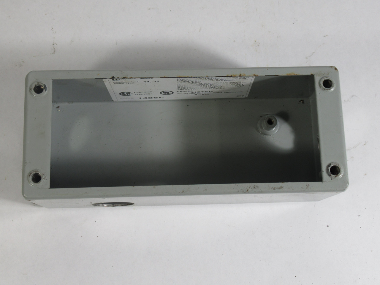 Hammond 1436C Steel Enclosure 8x3.25x2.75" *1 Hole in Side* USED