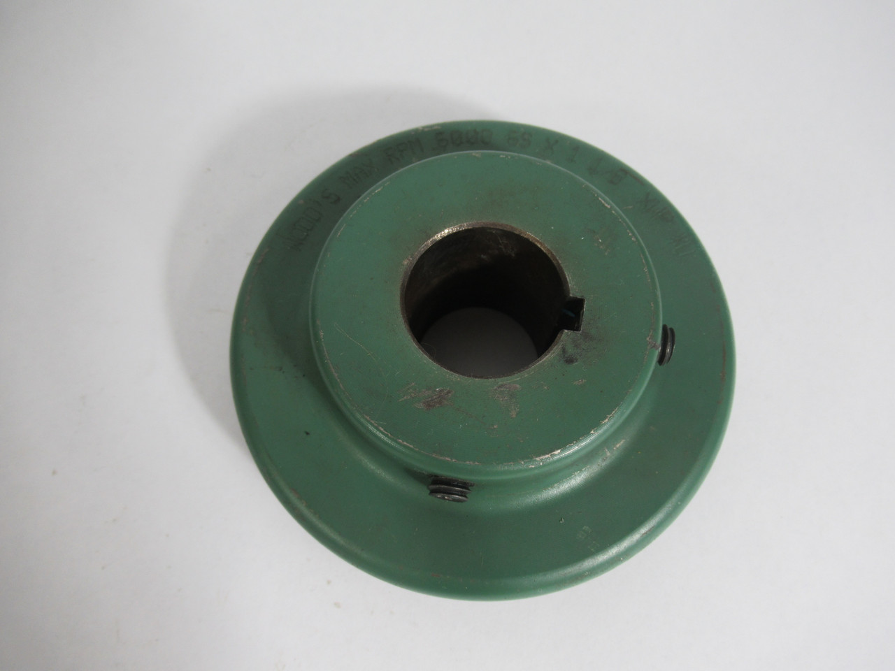 Wood's 6S118 Flange Coupling 1-1/8" Bore 1-5/8" L Thru Bore 4" D Type S USED