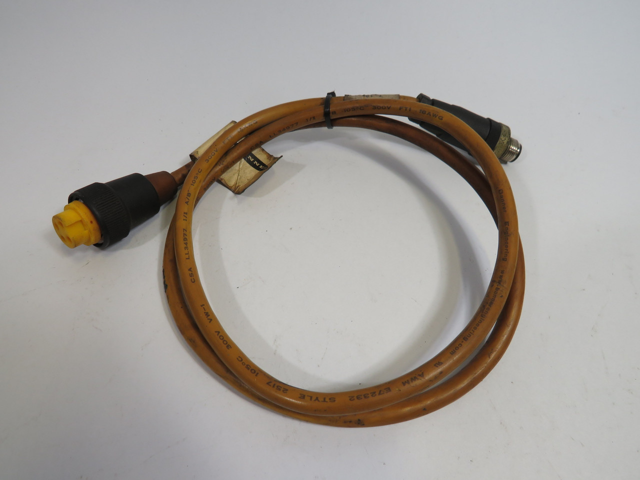 Banner 45134 Cordset 0.9m Cut Cable MBCC-406 *MODIFIED* USED