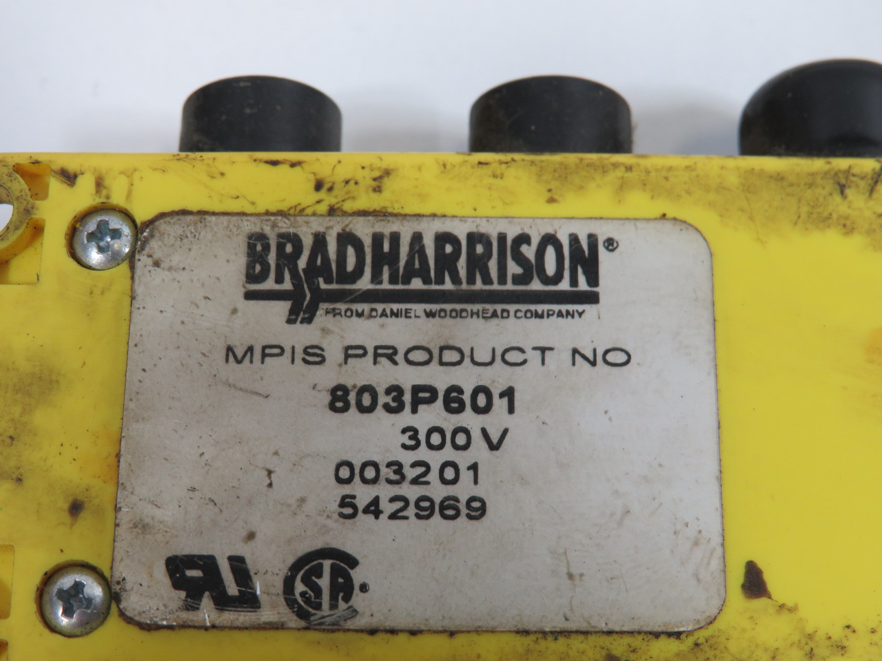 Brad Harrison 803P601 6-Port Interconnect System 1.2m Cut Cable 300V USED