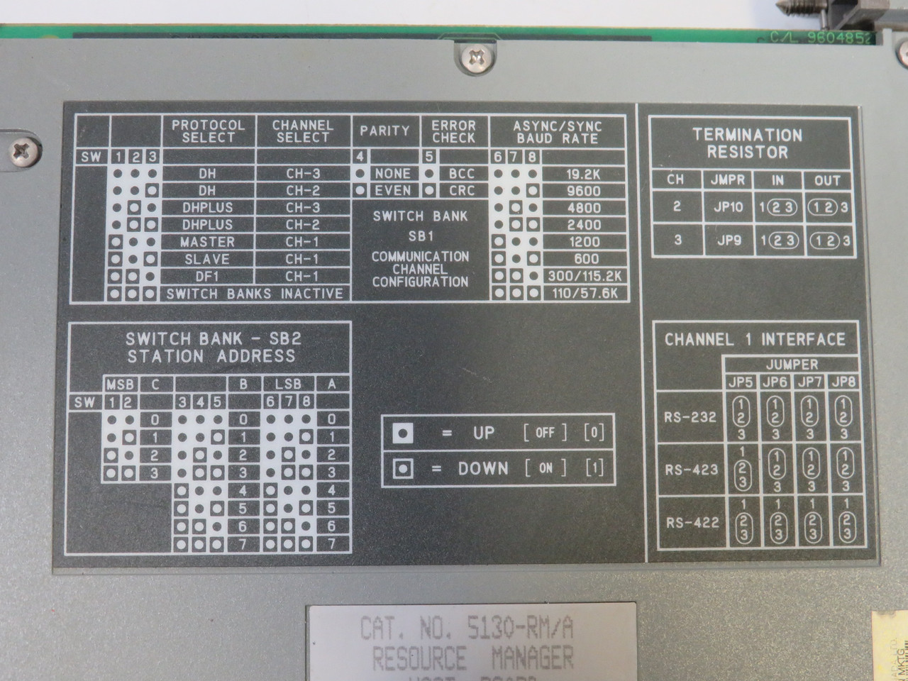 Allen-Bradley 5130-RM Ser A Resource Manager 513015504 F/W A06 W/KEYS USED