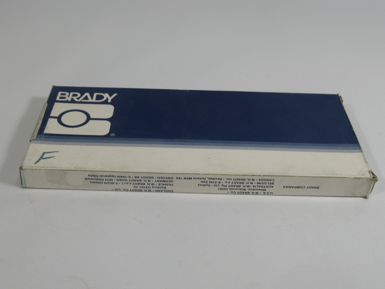 Brady 3450-F Kit of Letter Labels "F" 25-Pack  NEW