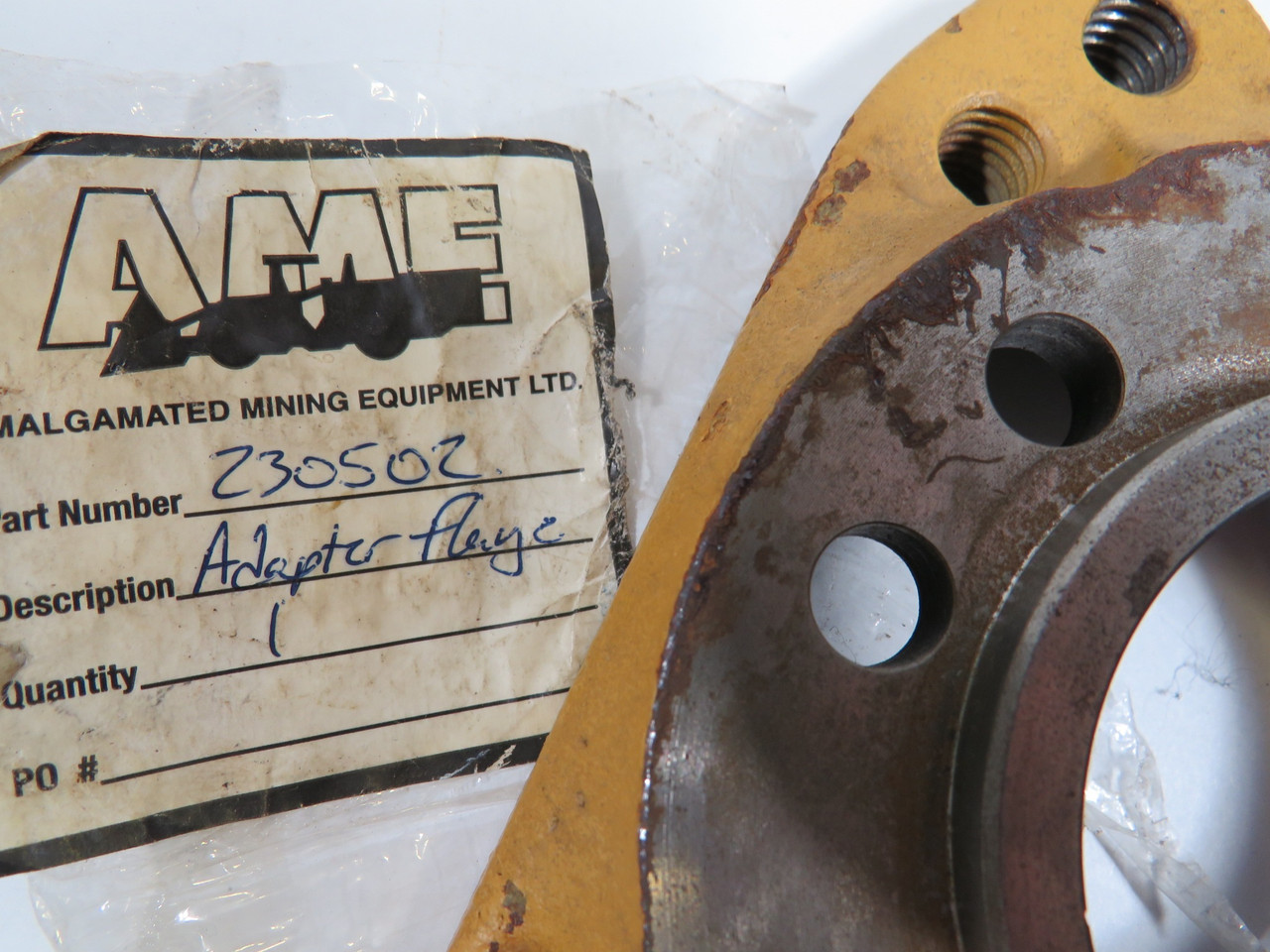 AME-Amalgamated Mining Equipment 230502 Adapter Flange RUSTED USED