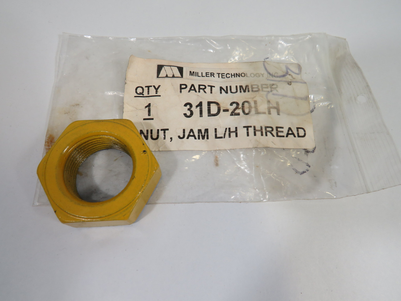 Miller Technology 31D-20LH Jam Nut Left-Hand Thread ! NWB !