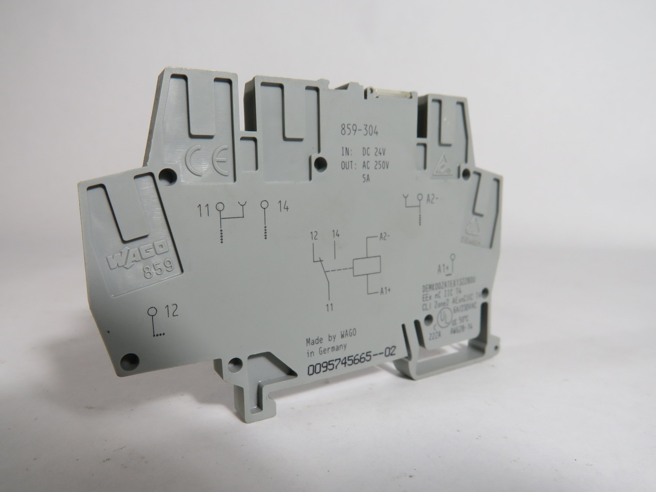 Wago 859-304 Relay Terminal Block GREY USED