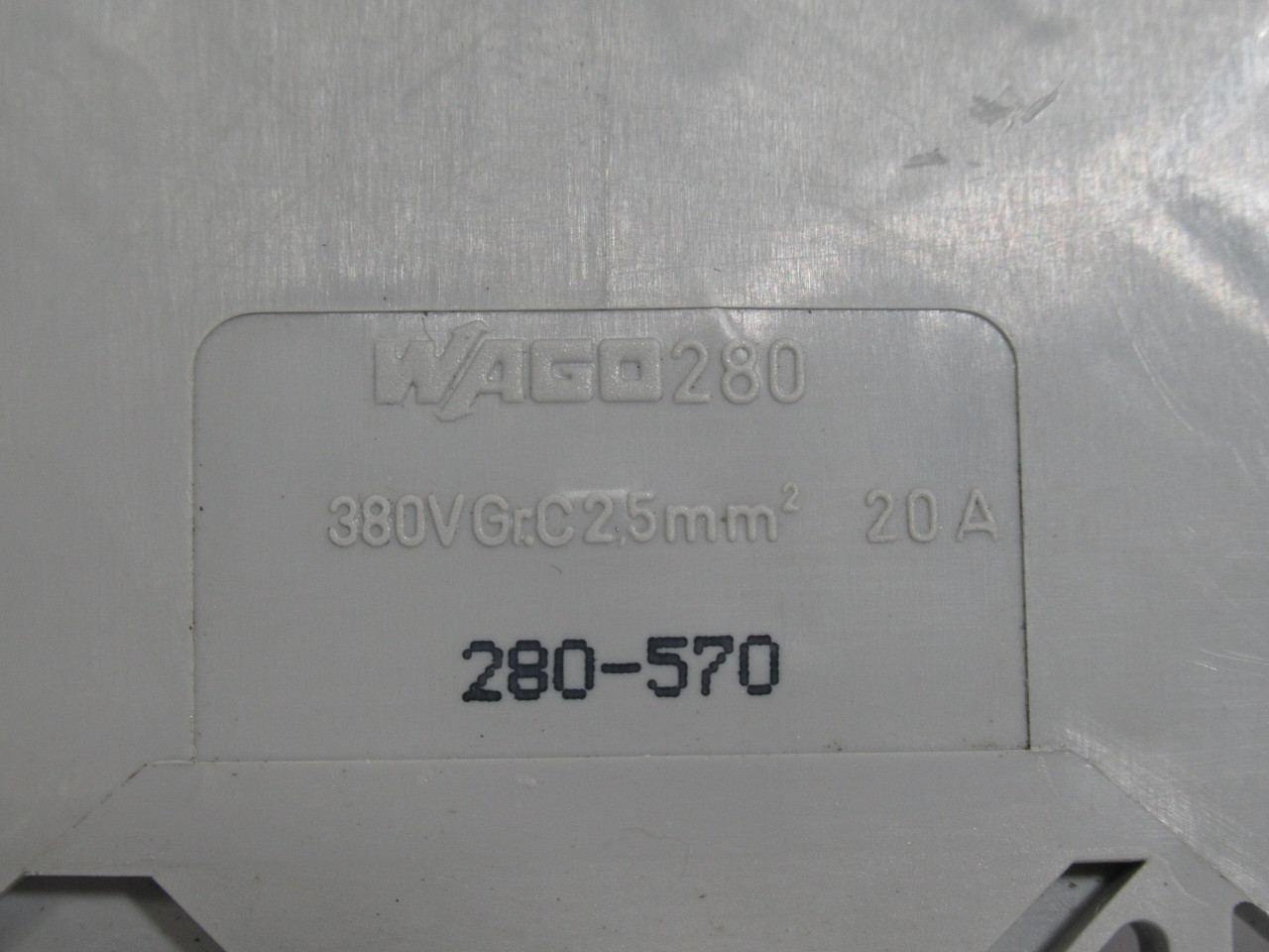 Wago 280-570 Terminal Block 380V 20A 2.5mm GREY USED