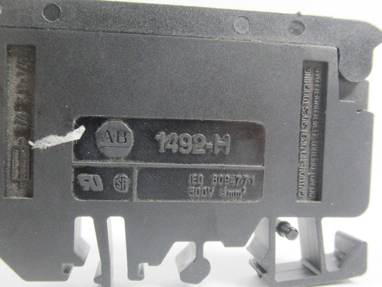 Allen-Bradley 1492-H4-OS Terminal Block w/ Neon Indicator Raised Tab USED