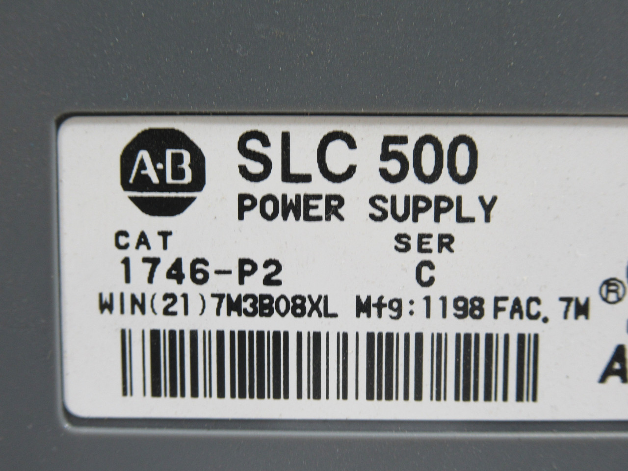 Allen-Bradley 1746-P2 Series C Power Supply *Missing Contact Screws* USED