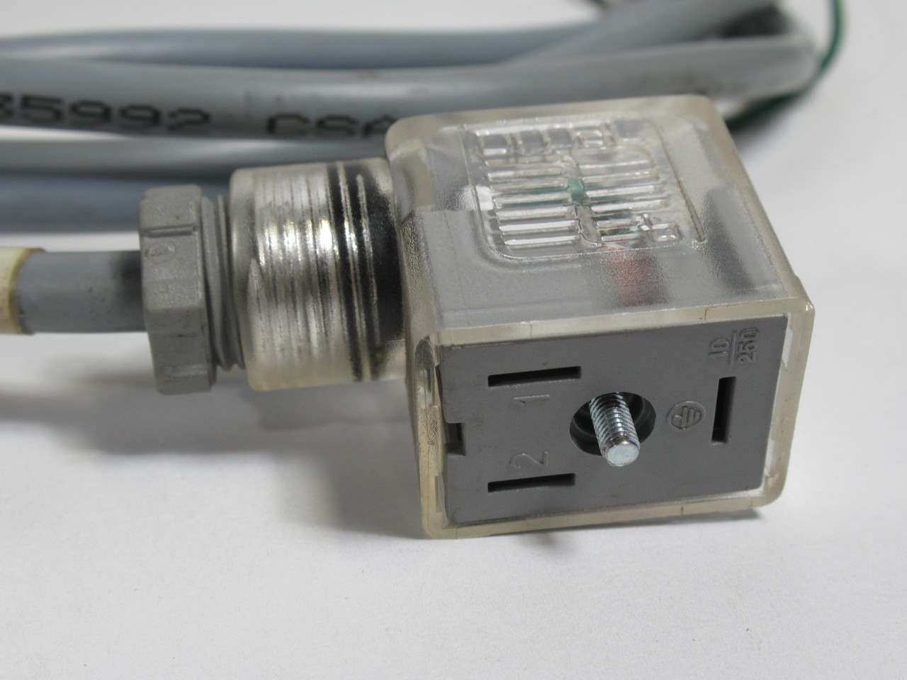 Generic Solenoid Valve Connector 10A 250V 2.5m 3-Wire Cable USED