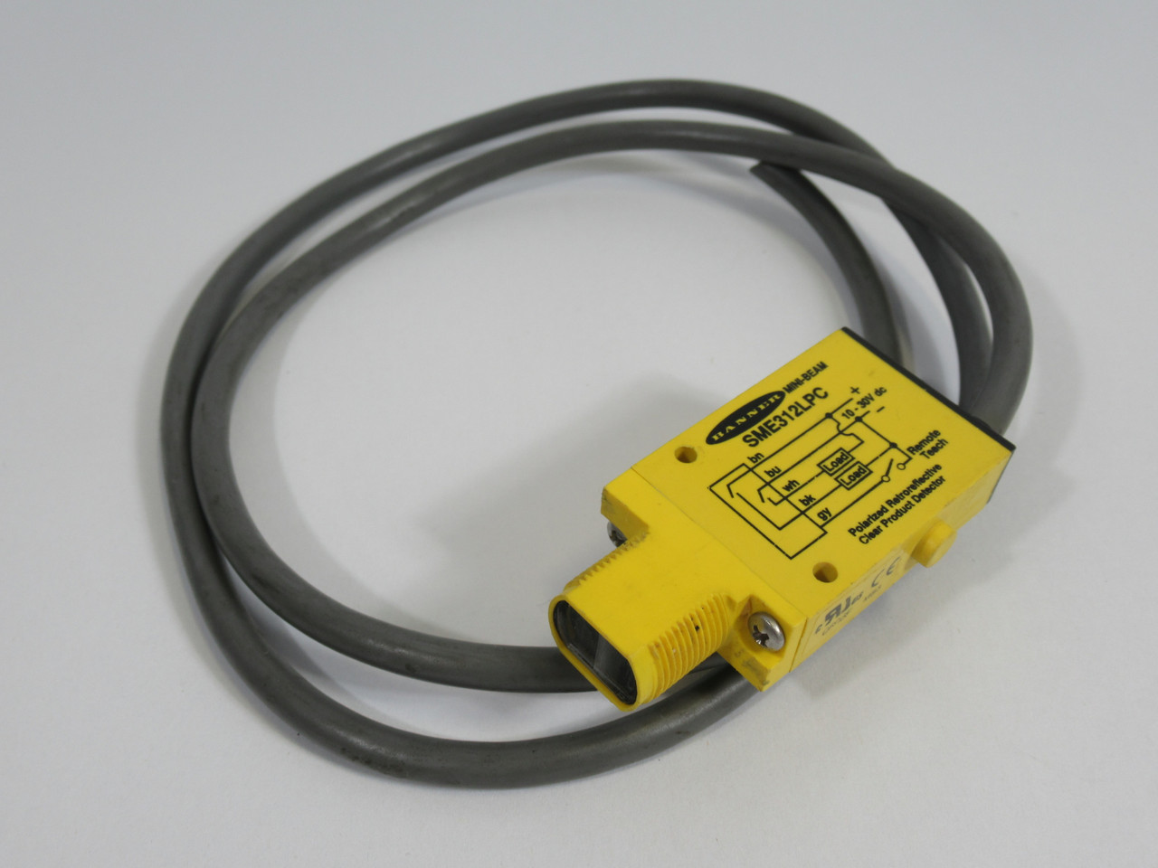 Banner SME312LPC Photoelectric Sensor 10-30VDC 1m w/ 90cm Cut Cable USED
