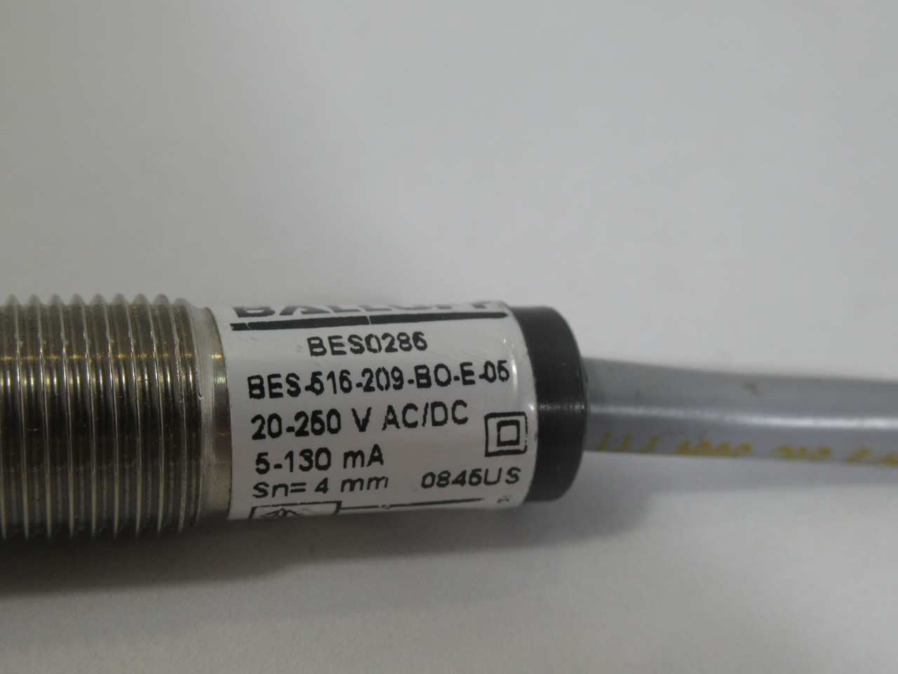 Balluff BES0286 Proximity Sensor 20-250VAC/DC 130mA BES-516-209-BO-E-05 USED