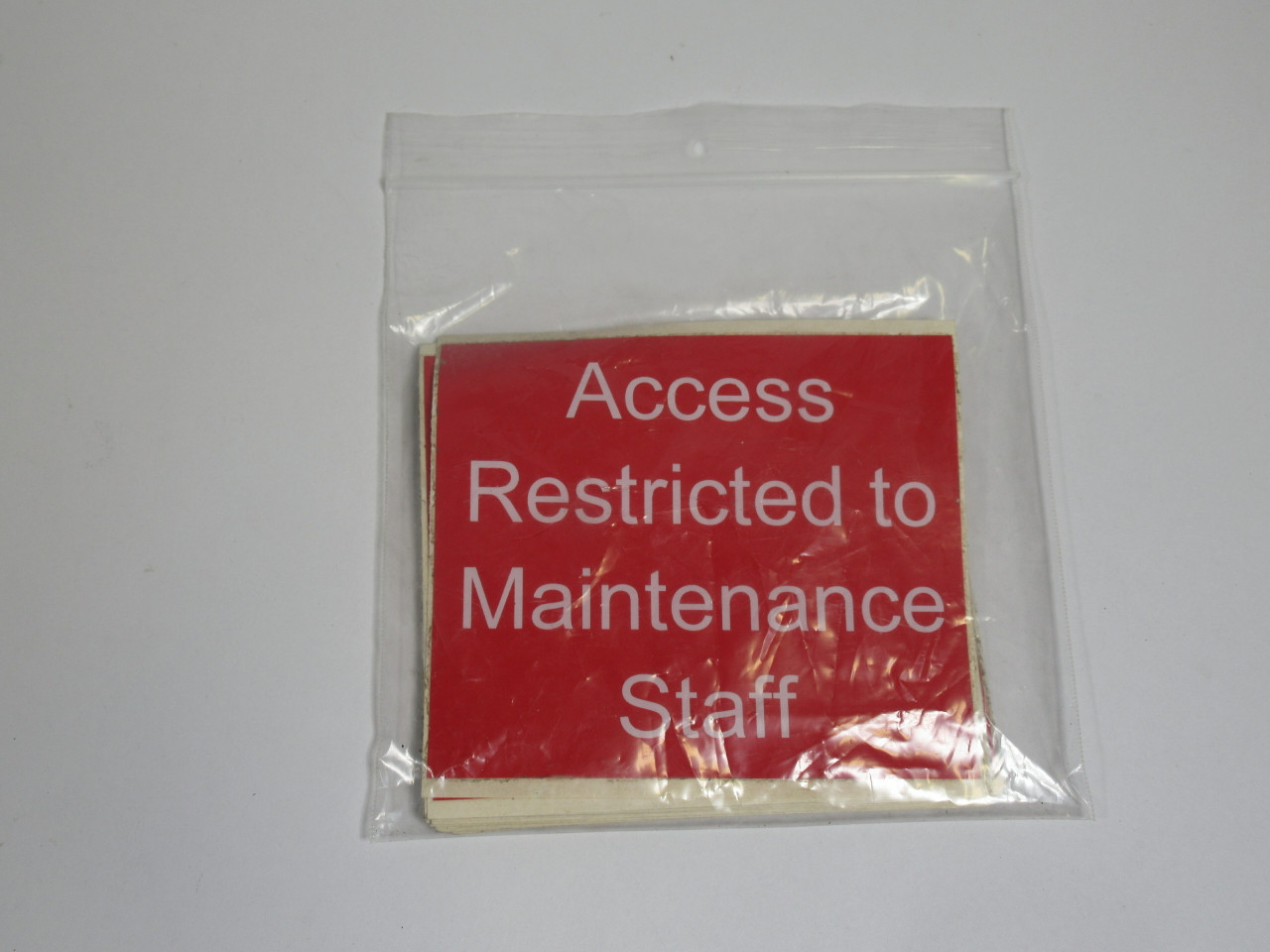 Generic Stickers Access Restricted to Maintenance Staff 17-Pack ! NOP !