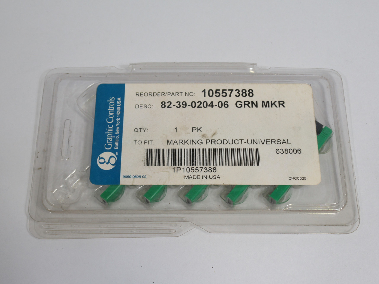 Graphic Controls 82-39-0204-06 Chart Recorder Pen Green 5-Pack 10557388 ! NEW !
