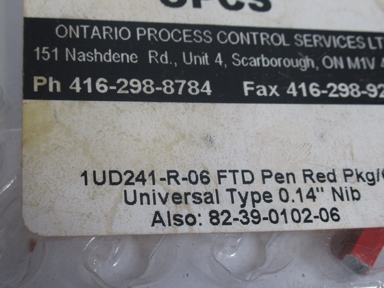 OPCS 1UD241-R-06 Chart Recorder Pen Red 82-39-0102-06 2-Pack ! NEW !