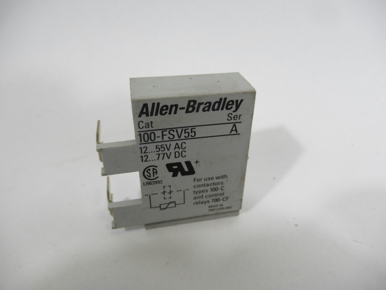 Allen-Bradley 100-FSV55 Ser A Surge Suppressor Module 12-55VAC 12-77VDC USED