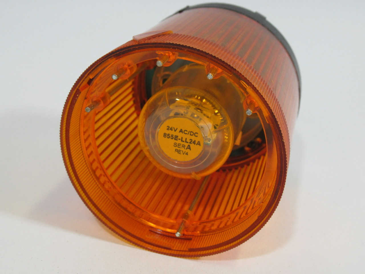 Allen-Bradley 855T-B24TL5 Ser C Stack Light Module Amber 24V w/ Lamp USED
