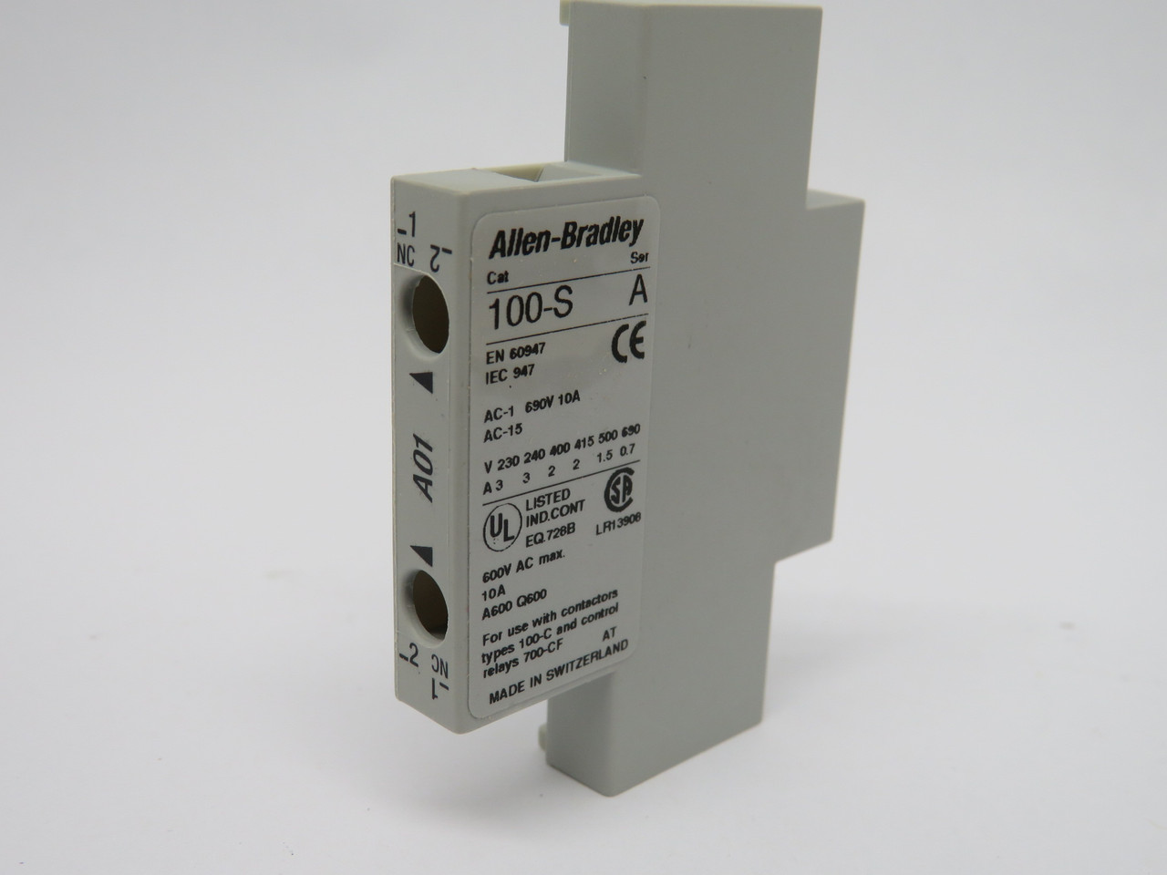 Allen-Bradley 100-SA01 Series A Auxiliary Contact Block 1NC 690V ! NEW !