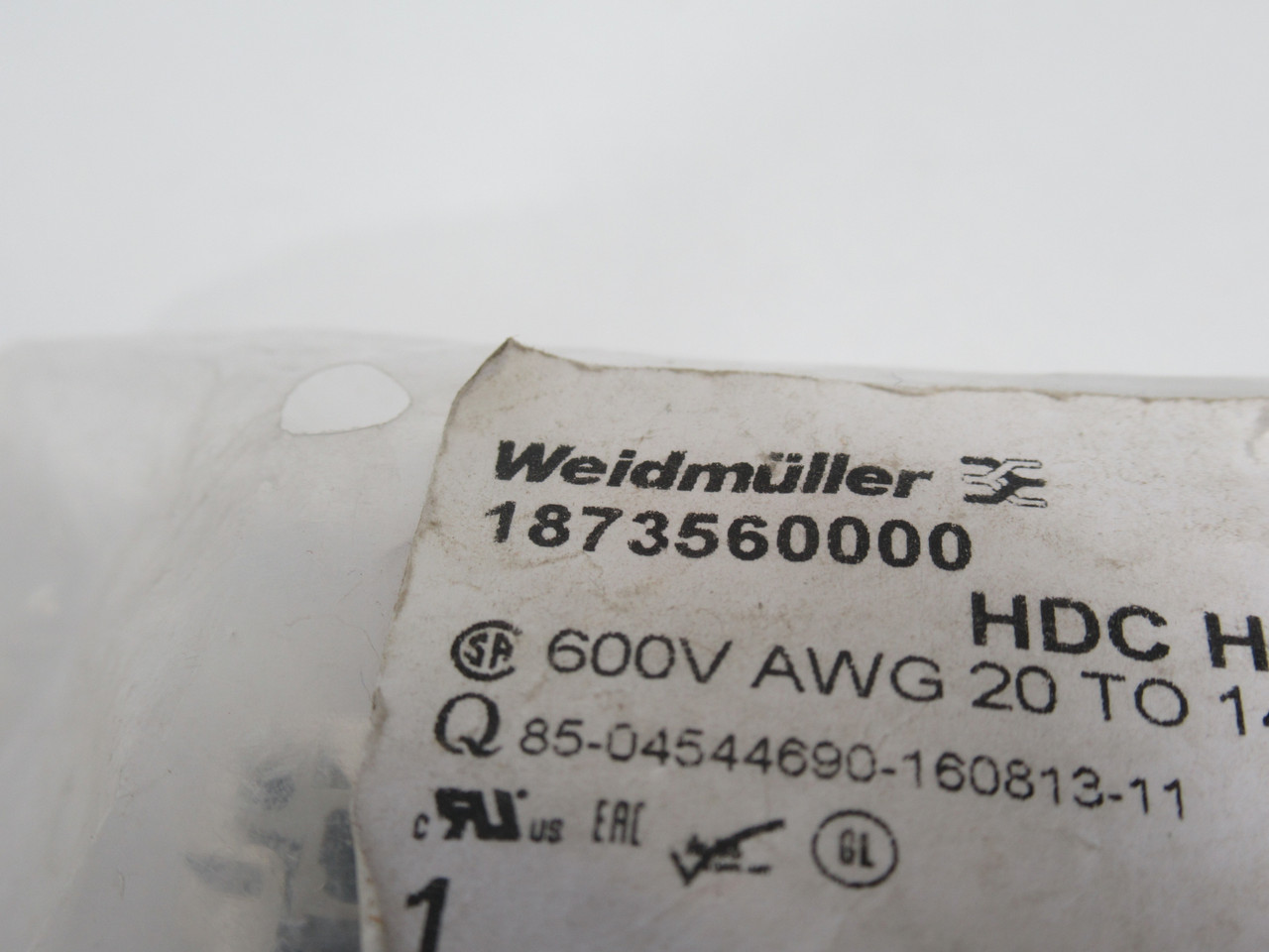 Weidmuller 1873560000 Female HDC Insert 16 Poles 500V 16A ! NWB !