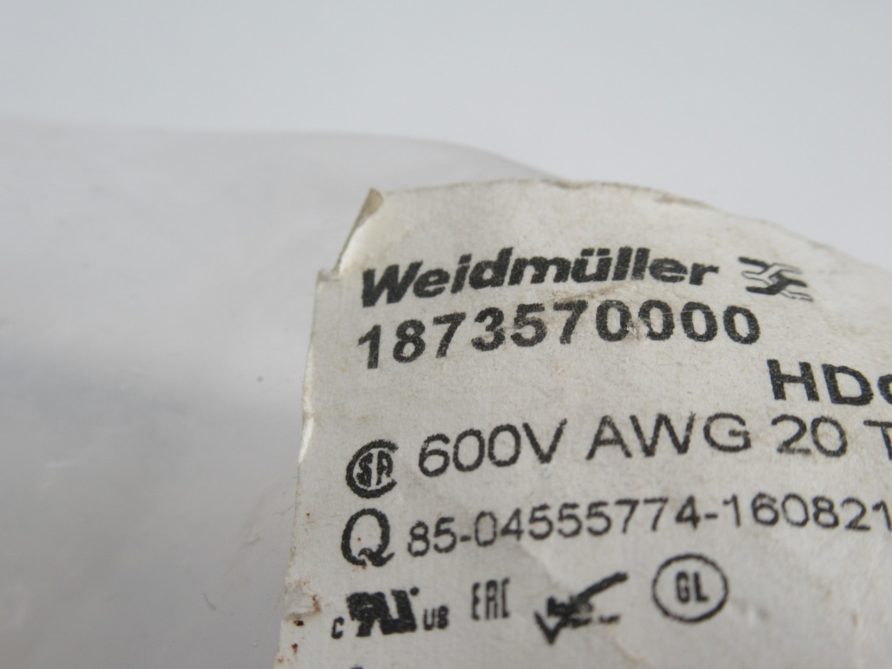 Weidmuller 1873570000 Male HDC Insert 16 Poles 500V 16A ! NWB !