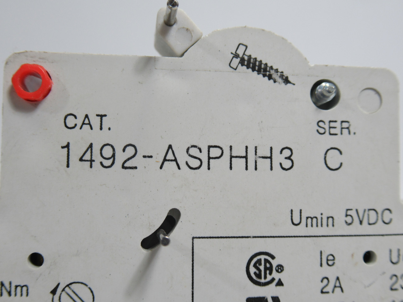 Allen-Bradley 1492-ASPHH3 Series C Dual Auxiliary Contact Module 1NO/1NC USED
