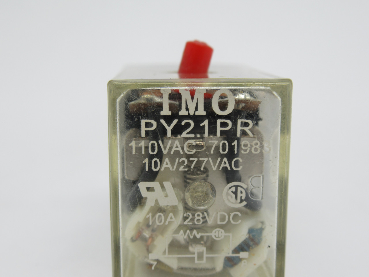IMO PY21PR-110VAC Plug-In Relay 110V 10A 8-Blade USED