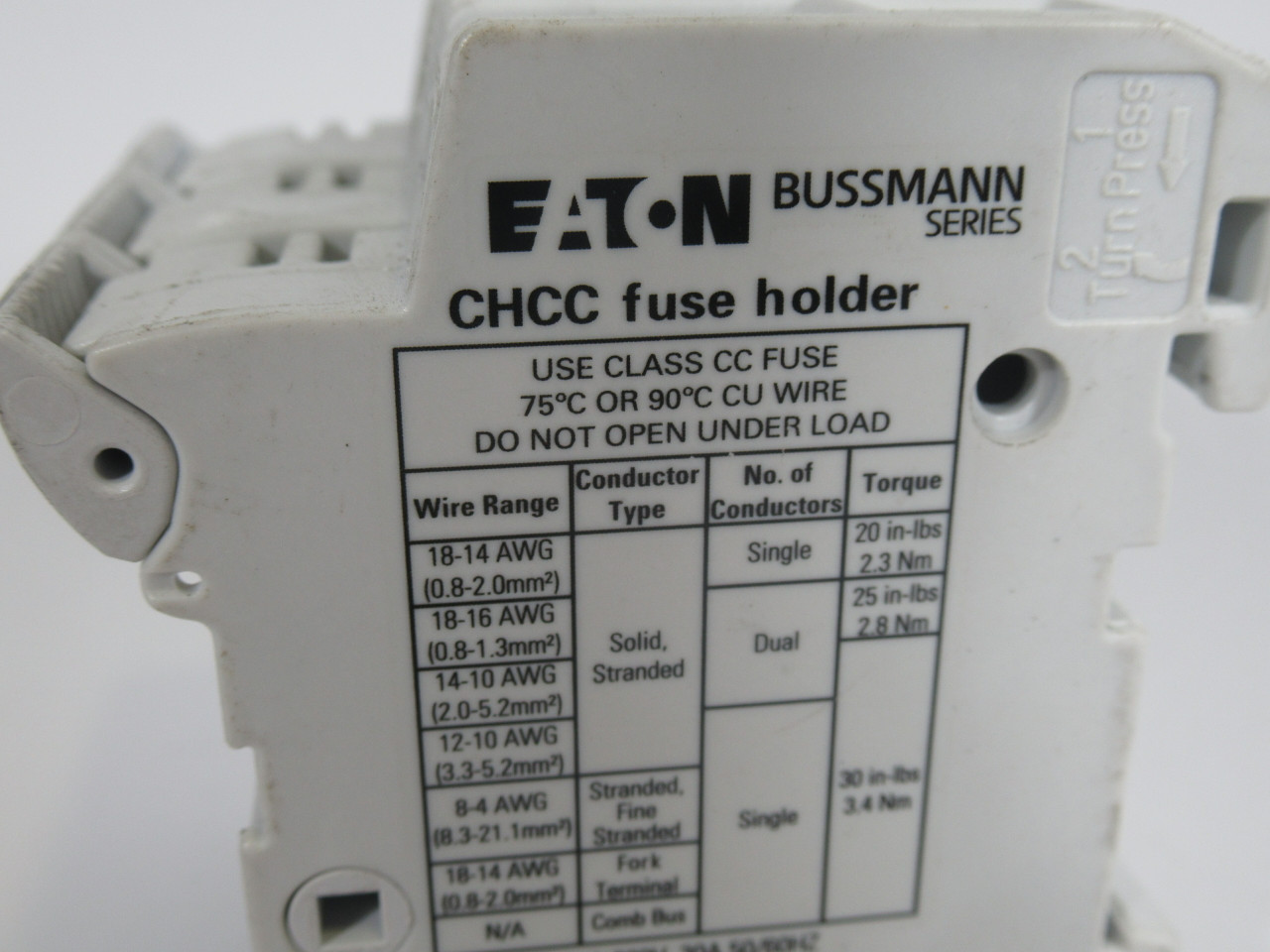 Eaton Bussmann CHCC3D Fuse Holder 30A 600V 3P USED