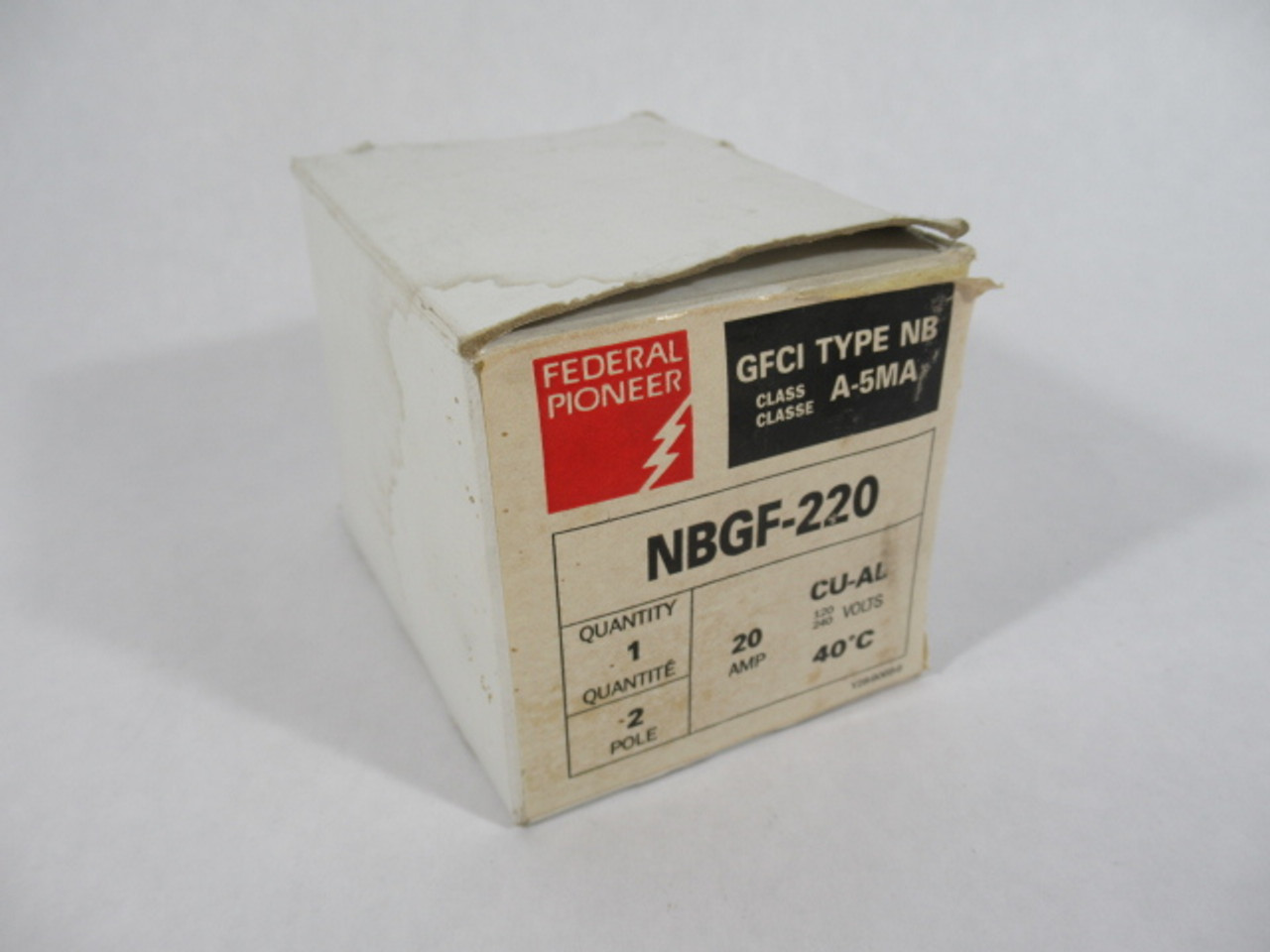 Federal Pioneer NBGF-220 Circuit Breaker 120-240 Volts 20 Amp 2 Pole ! NEW !