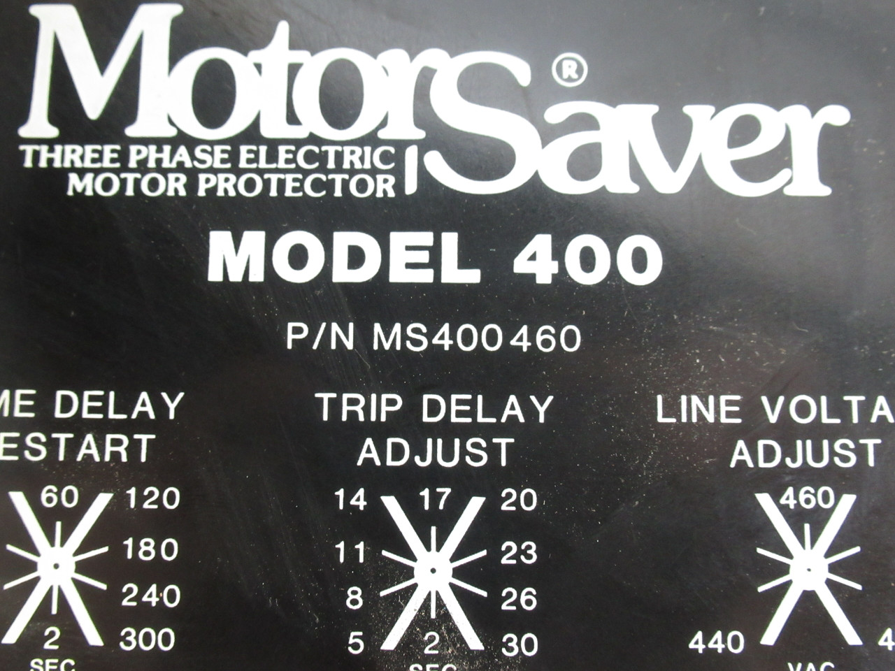 MotorSaver MS400460 Motor Protector Model 400 460VAC 60Hz 3ph USED
