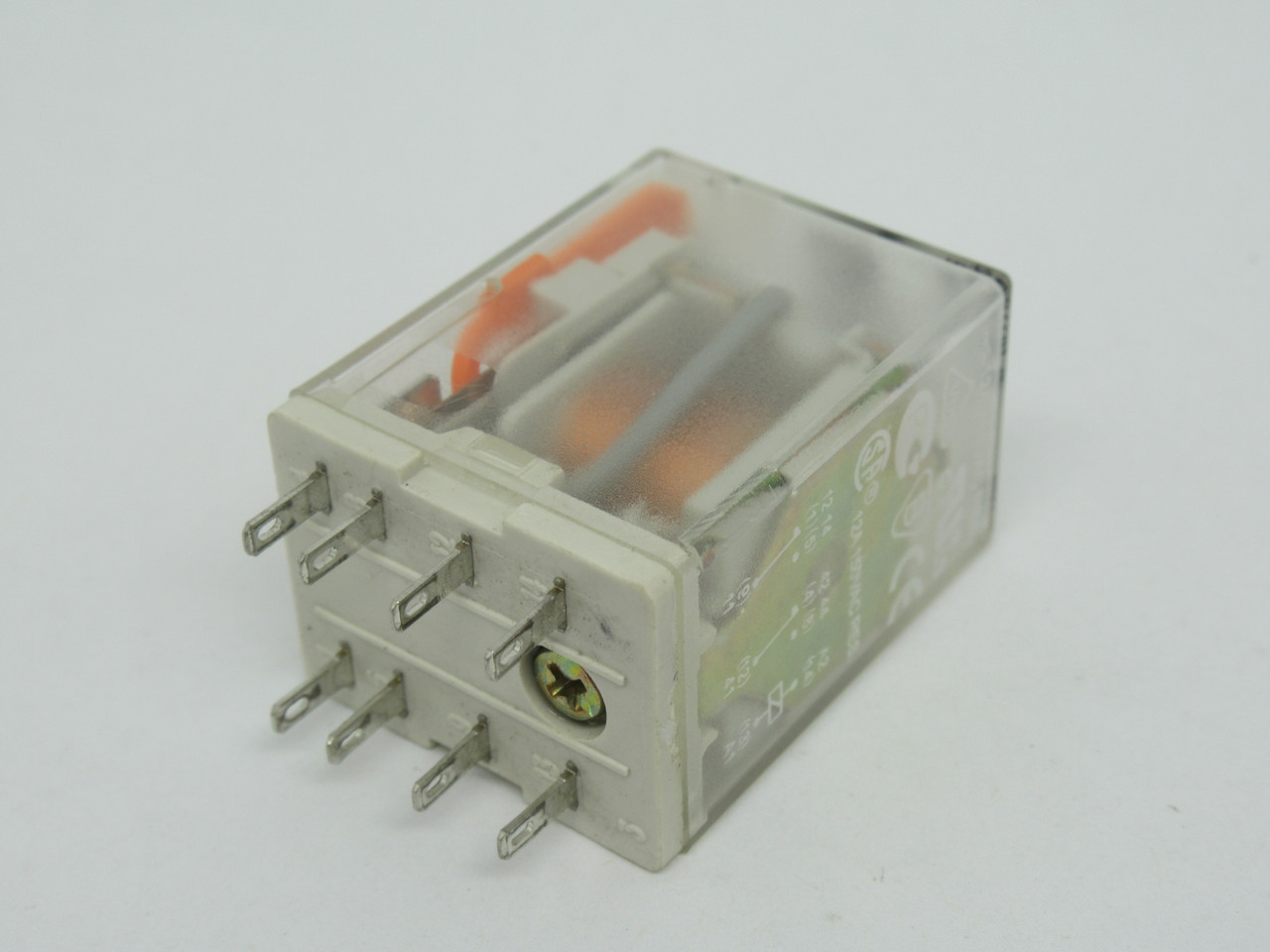 Relpol R2-2012-23-1110-WT Plug-In Relay 110VDC 12A 8-Blade USED