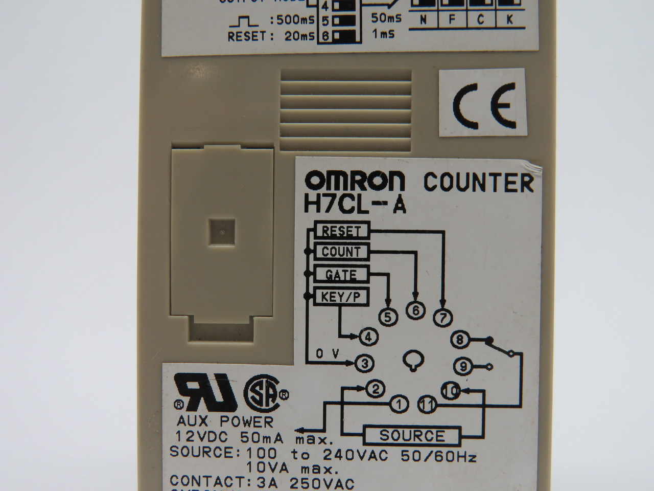 Omron H7CL-A Counter Module 240VAC 12VDC 50mA 11-Pin USED