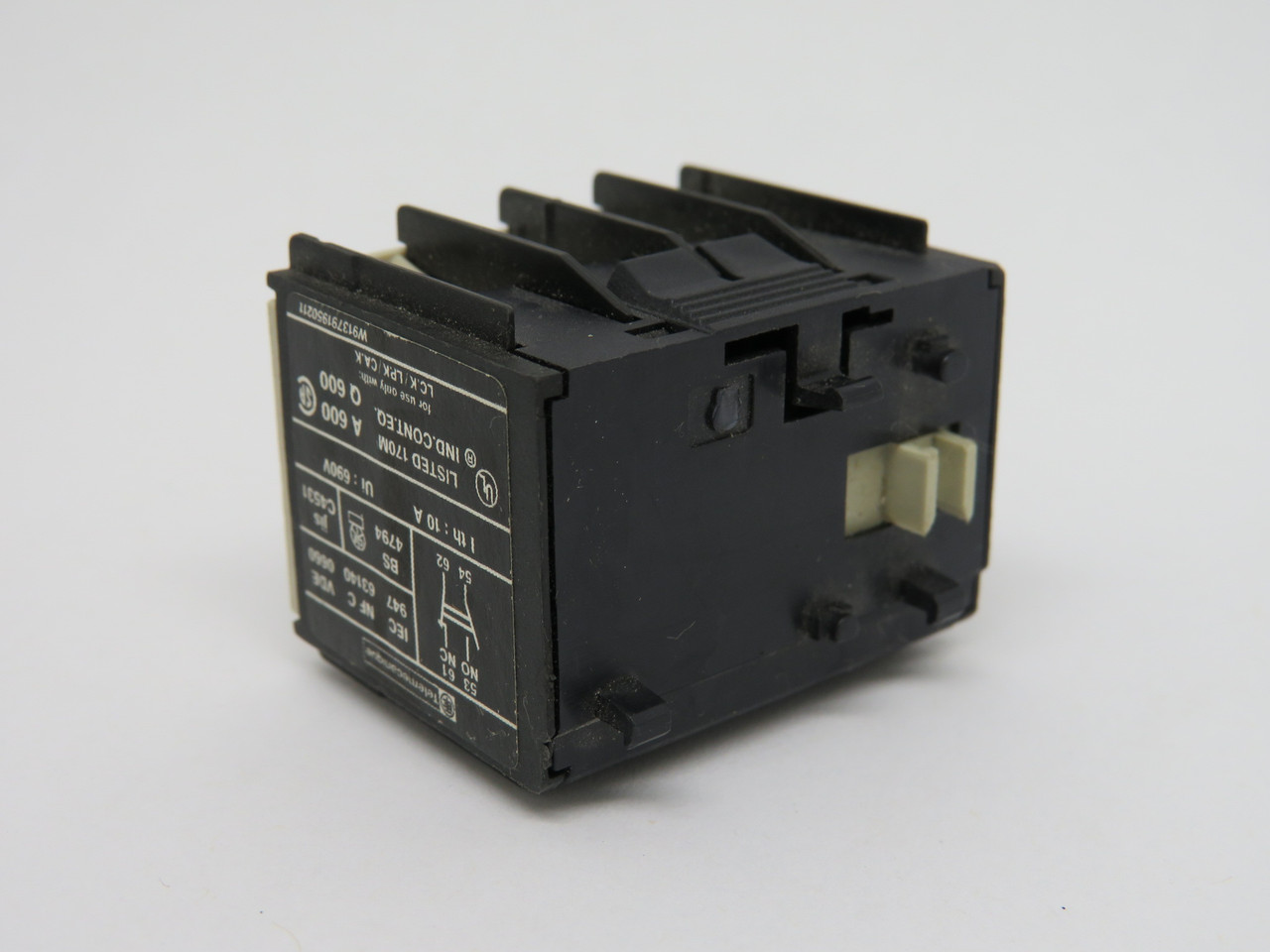 Telemecanique LA1KN11 Auxiliary Contact Block 1NO 1NC 690V Black Base USED