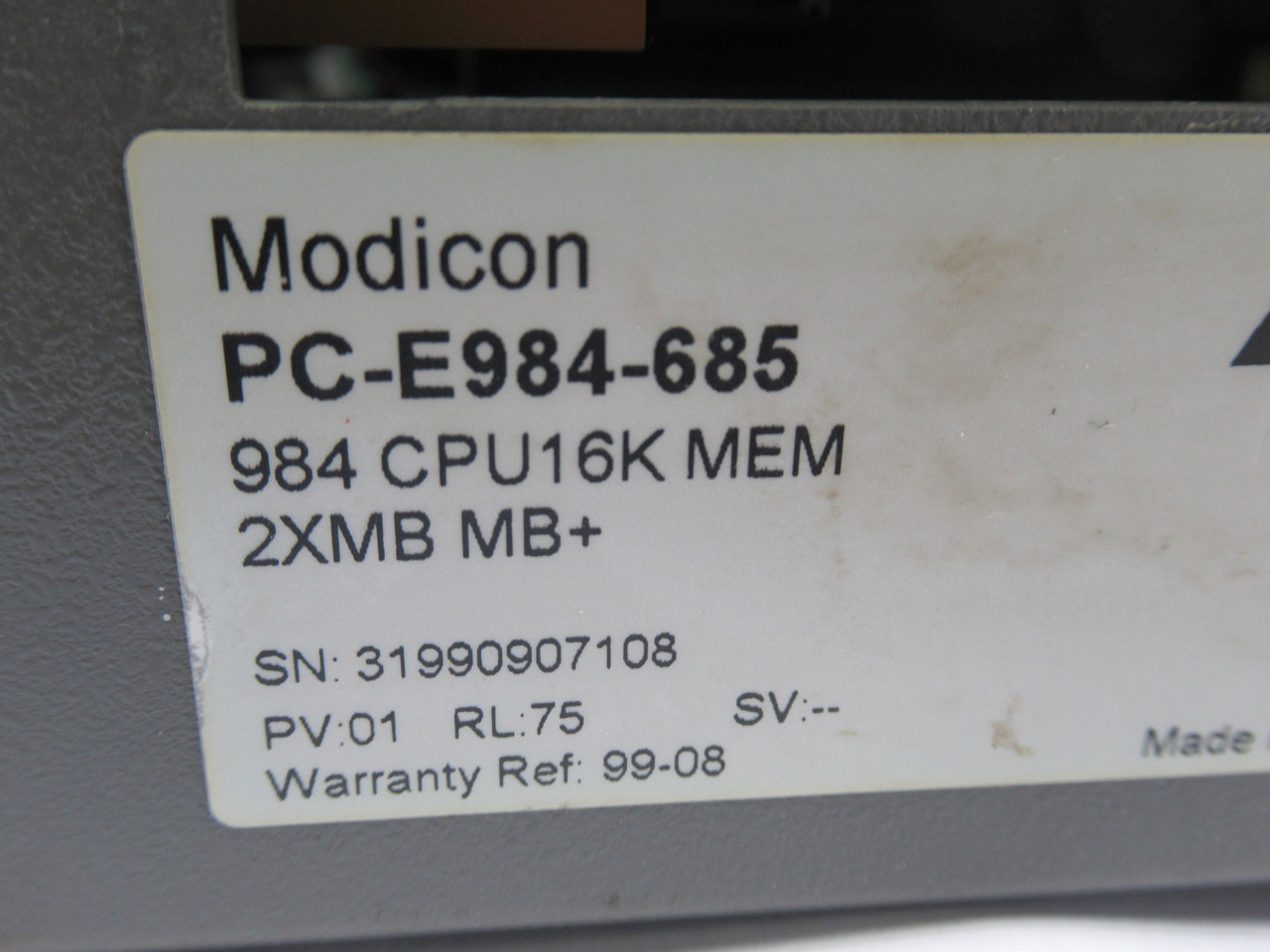 Schneider Electric PC-E984-685 Modicon CPU Module ! AS IS !