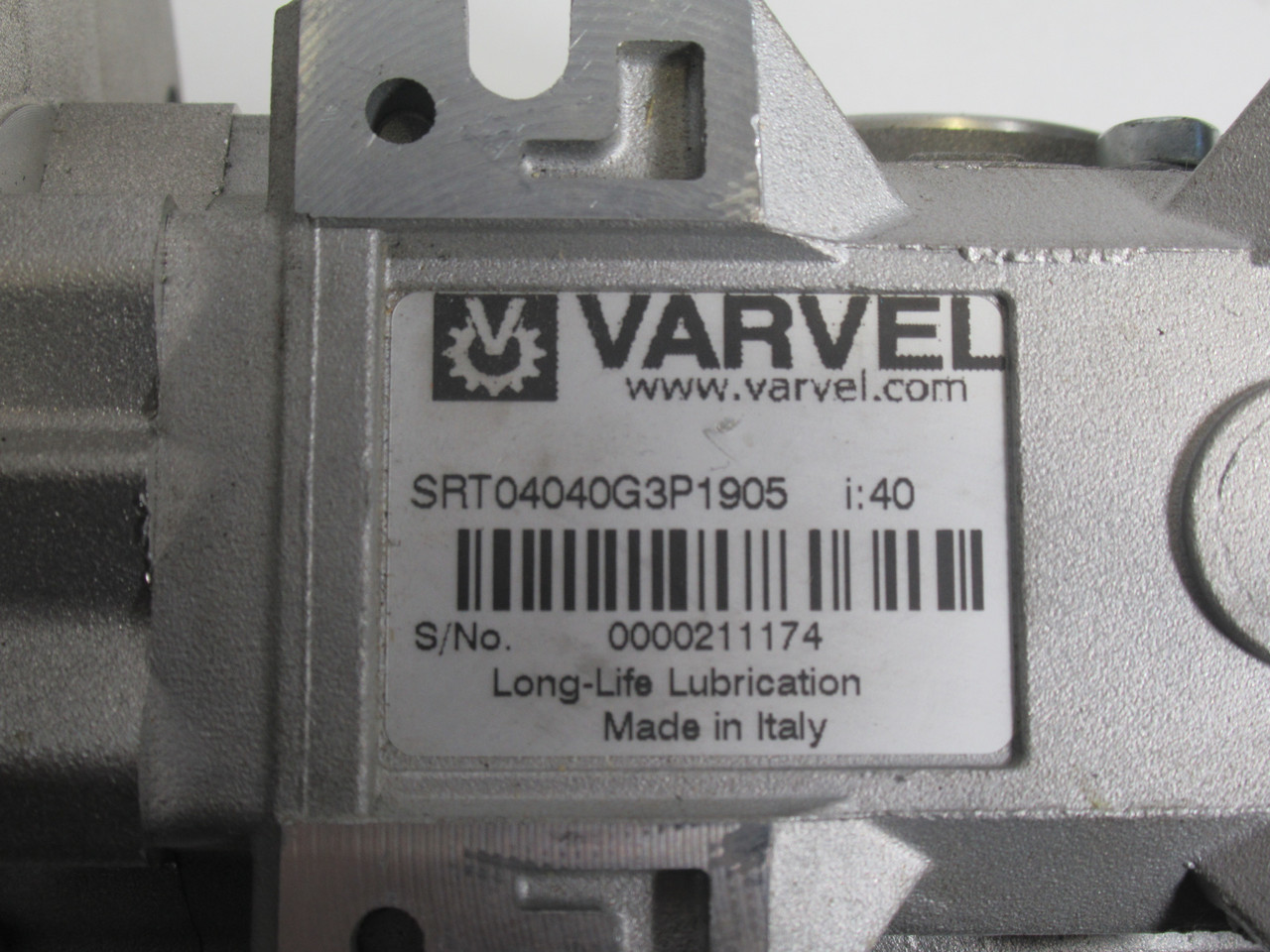 Varvel SRT04040G3P1905 Gear Reducer 40:1 Ratio USED
