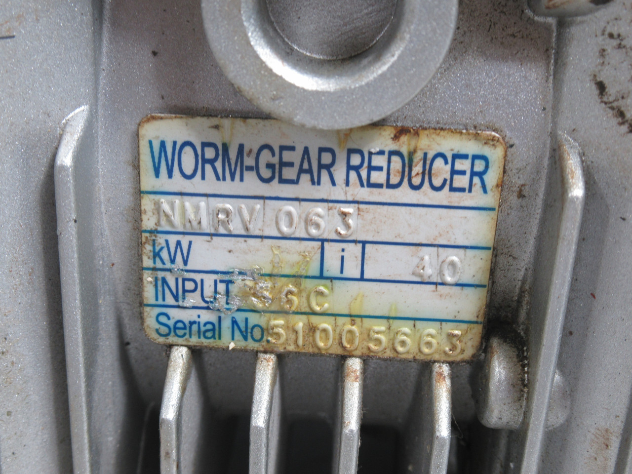 Motovario NMRV-063 Worm Gear Reducer 40:1 Ratio USED