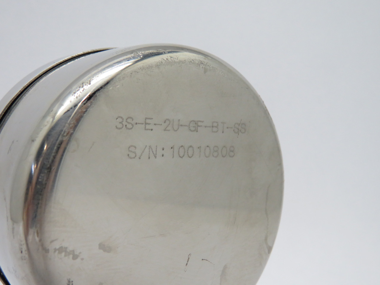 SPE 3S-E-2U-GF-BT-SS Sani-Flow SS Pressure Gauge 0-160psi 3.5" Diam USED