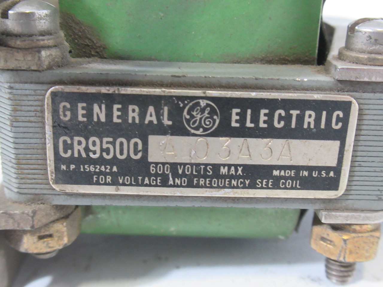 General Electric CR9500A103A3A Old Style Solenoid Coil 230V@60CY USED