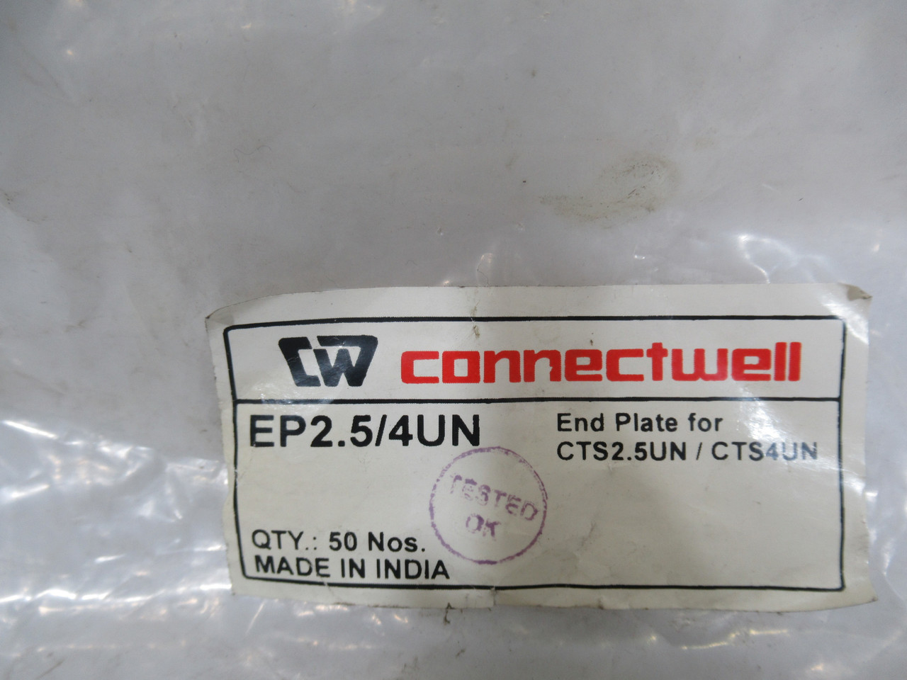 Connectwell EP2.5/4UN Gray Terminal Block End Plate Lot of 35 ! NWB !